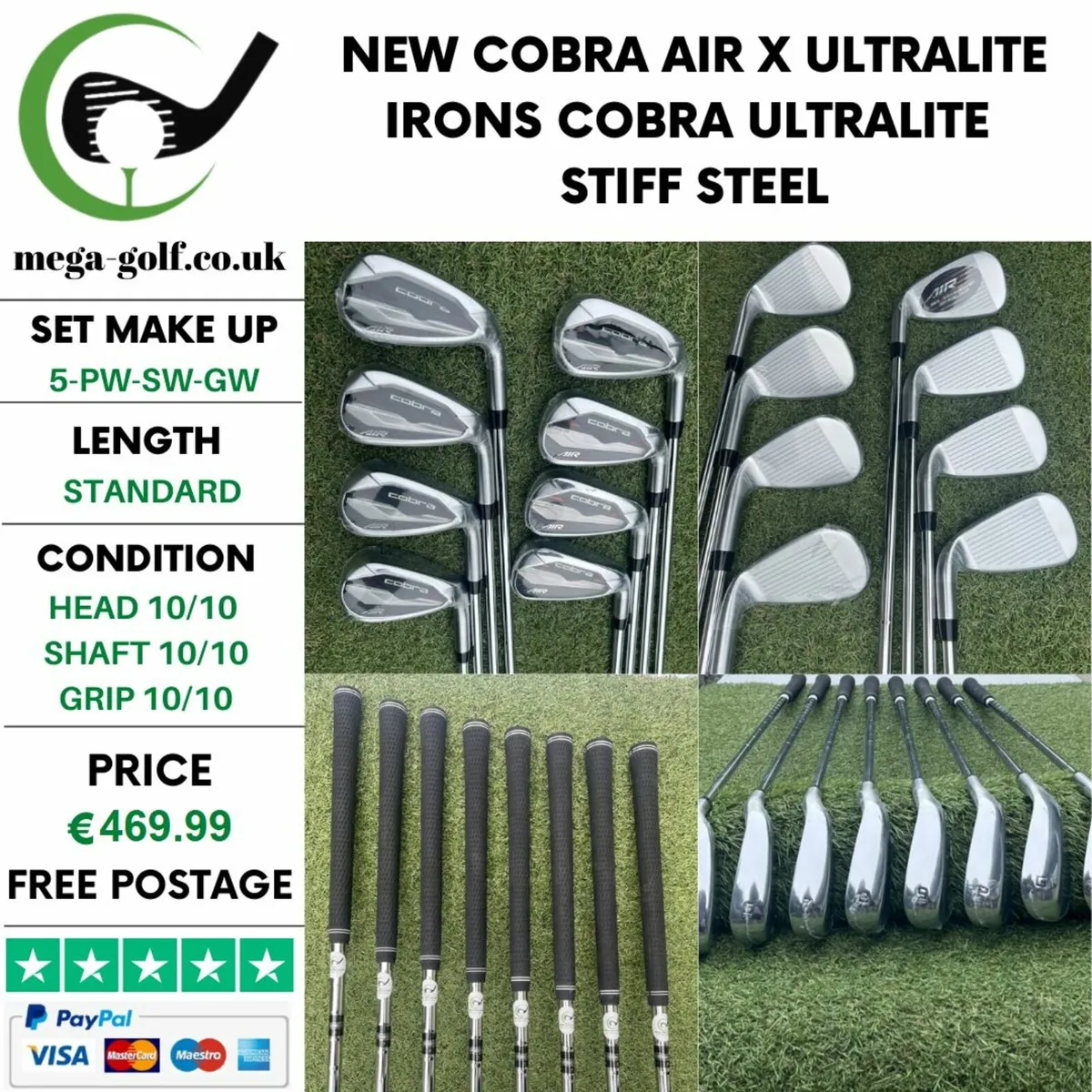 New Cobra Air X Ultralite Irons / 5-Pw-Gw-Sw - Image 1