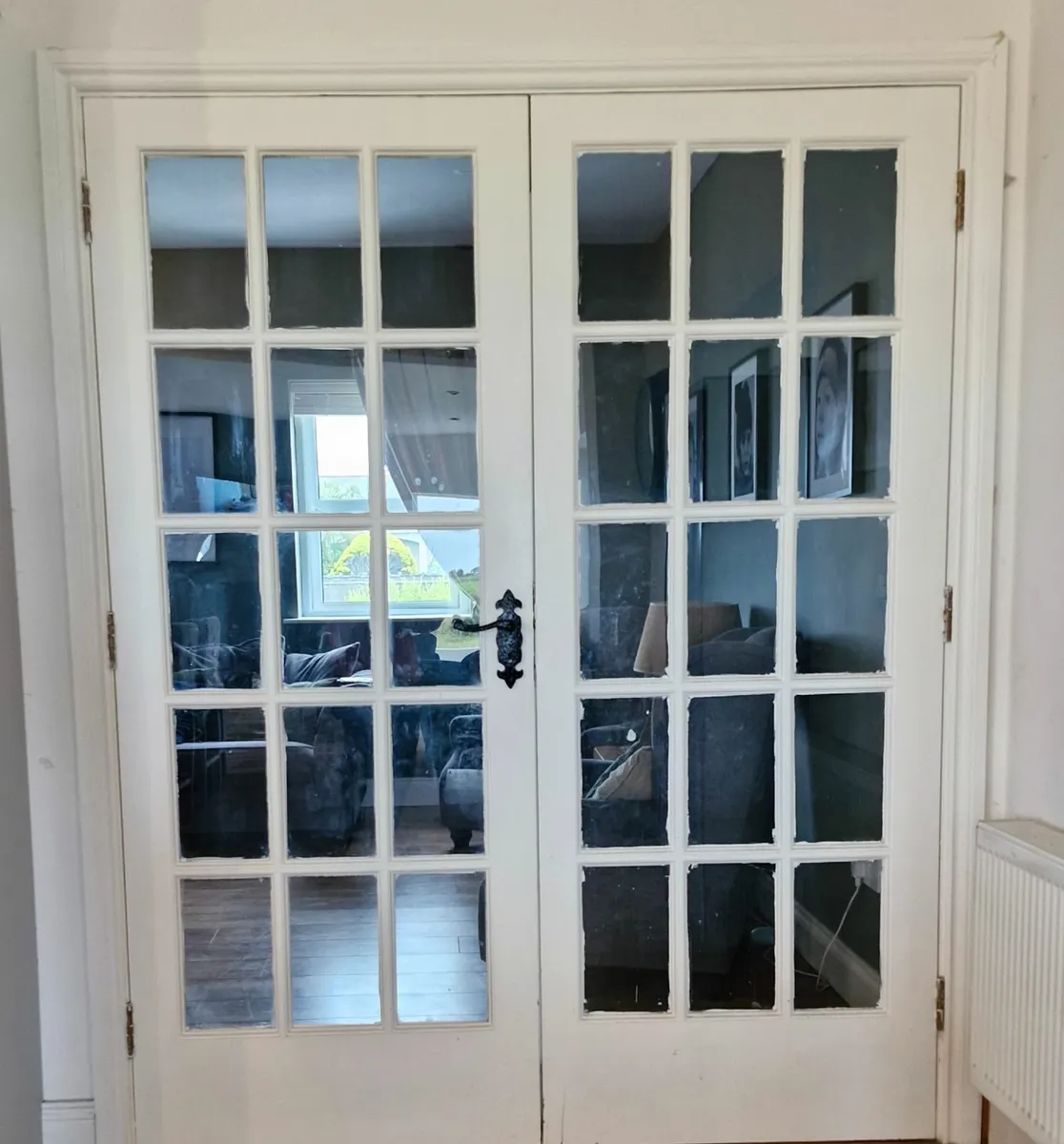 Double glass doors