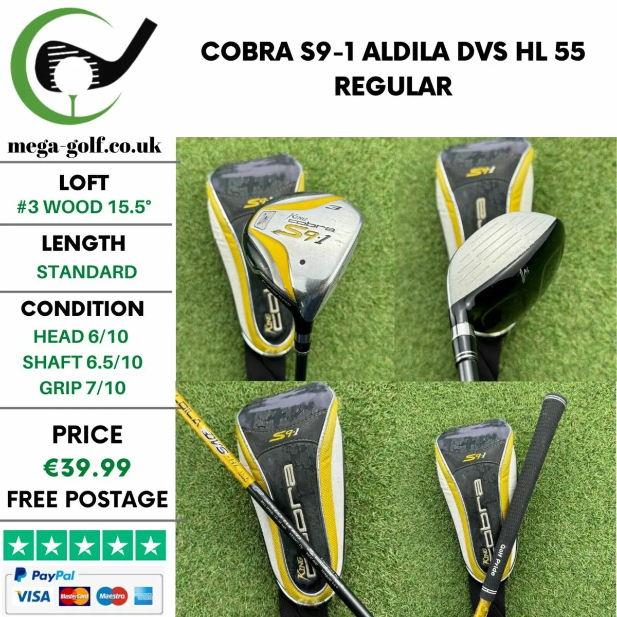 Cobra S9-1 #3 Wood 15.5° /Aldila DVS HL 55 Regular - Image 1