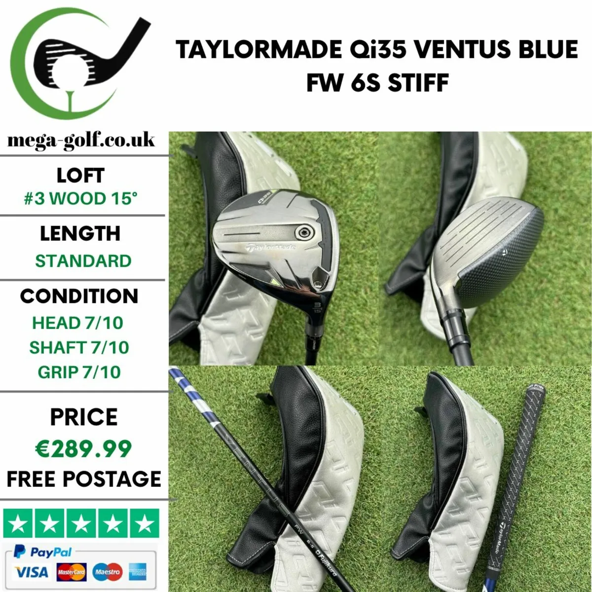 Taylormade Qi35 #3 Wood 15° / Stiff - Image 1
