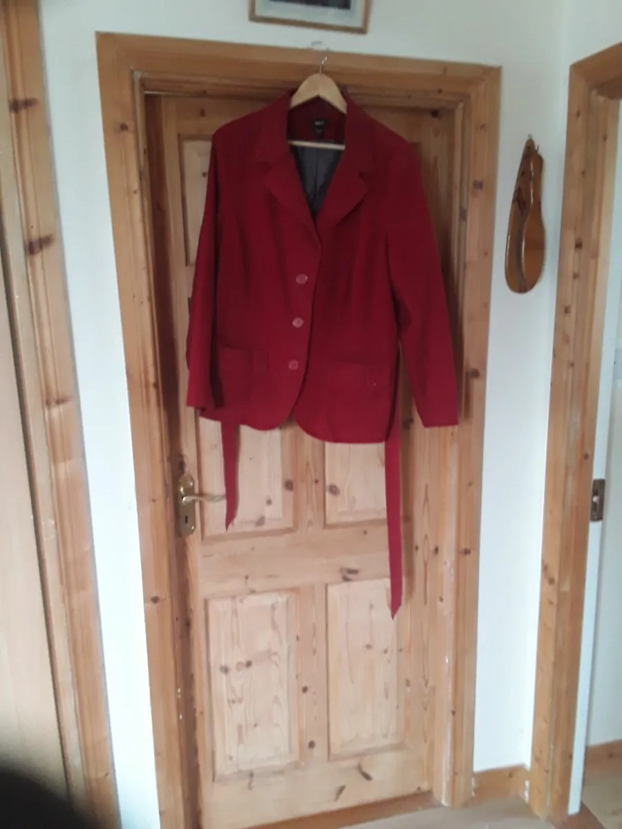 As new ladies deep red Jacket size 12 - Image 1