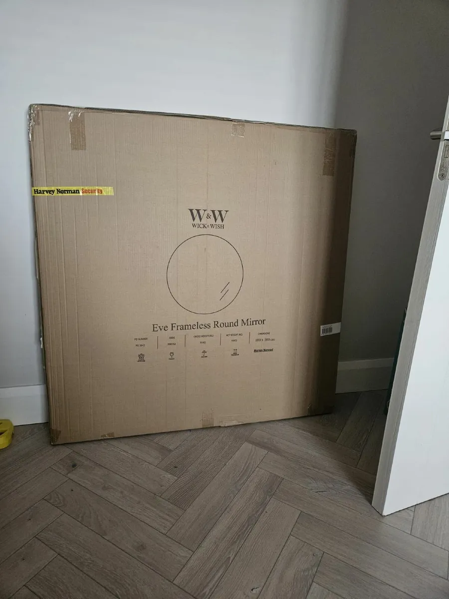 Large round mirror - brand new (unopened) - Image 2