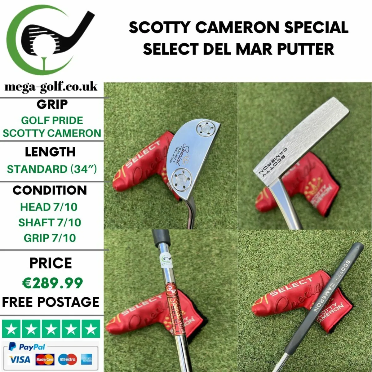 Scotty Cameron Special Select Del Mar Putter / 34″ - Image 1
