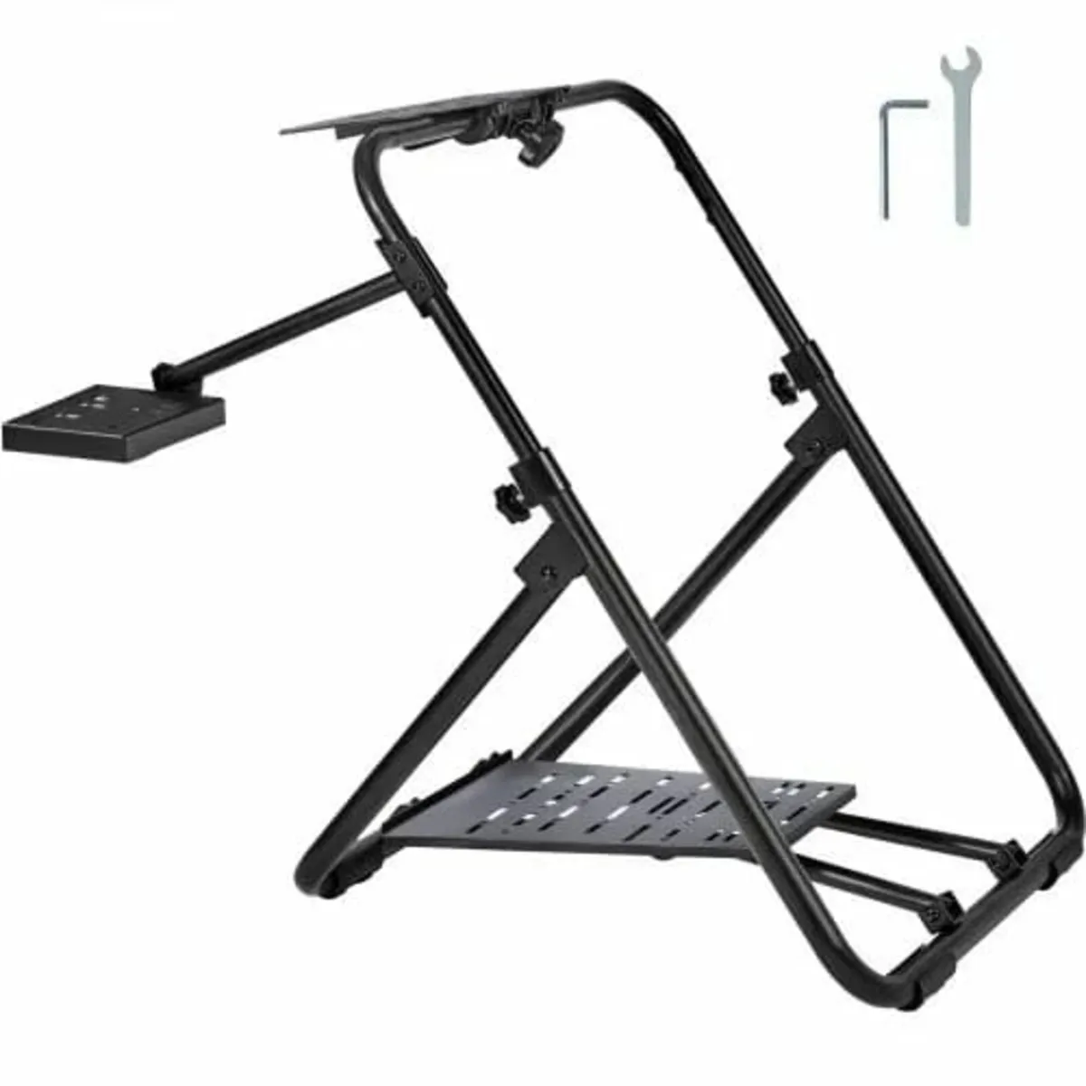 Foldable Racing Steering Wheel Stand, Height Adjus - Image 1