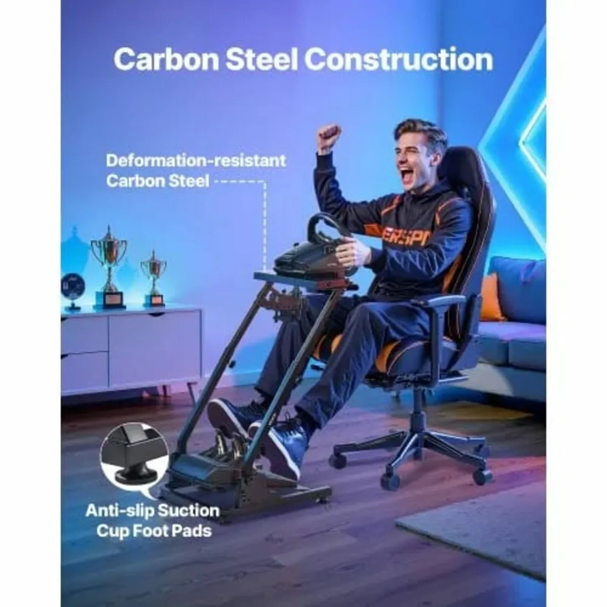 Racing Wheel Stand, Adjustable & Foldable Simulato - Image 3