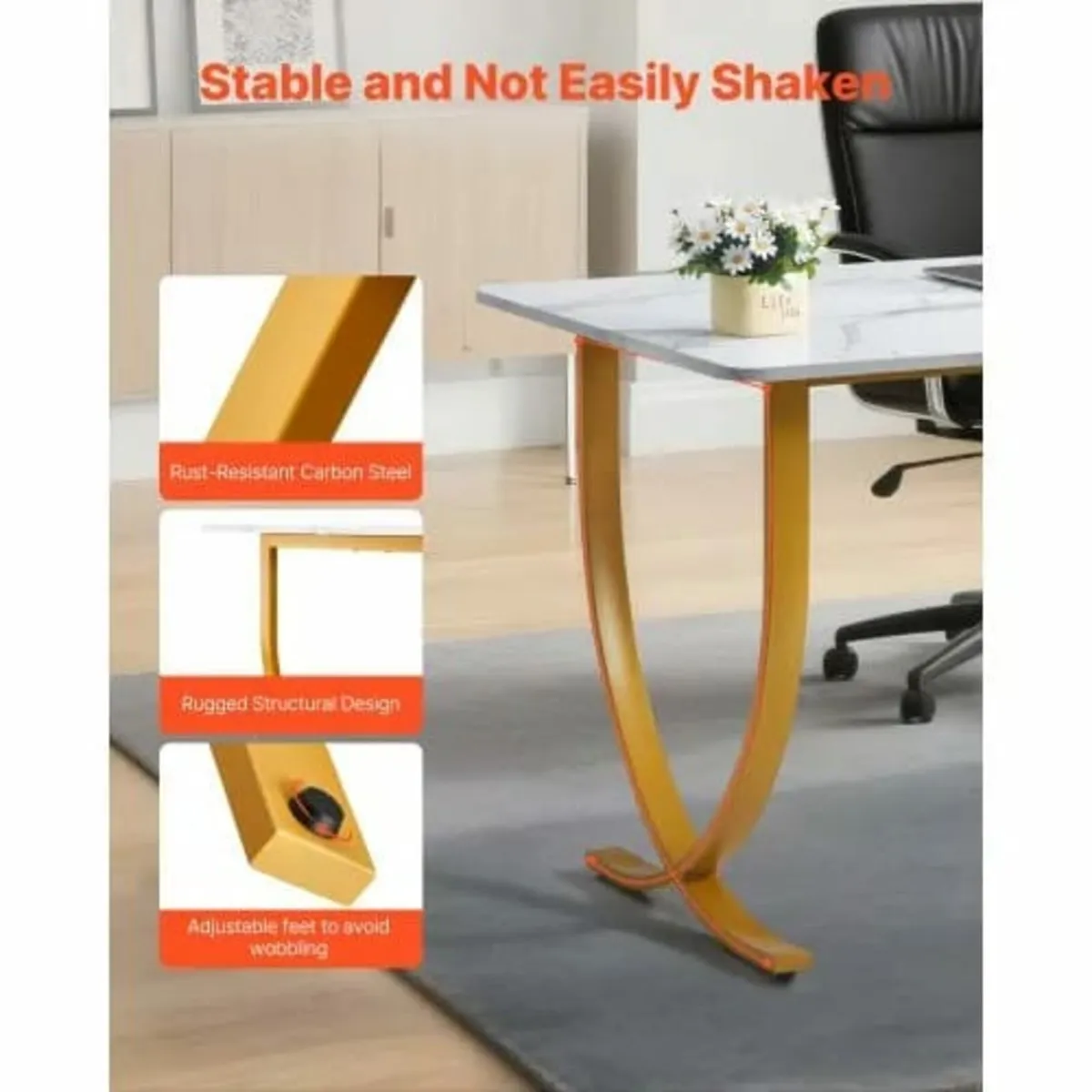 Executive Desk, 160 cm W x 80 cm D Large Office De - Image 4