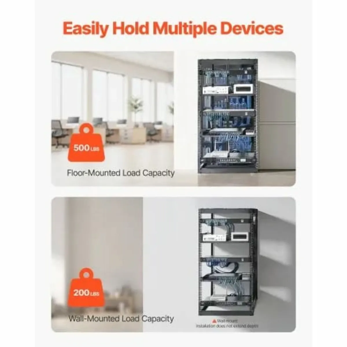 20U Open Frame Network Rack, 585 mm Depth, Wall Mo - Image 2