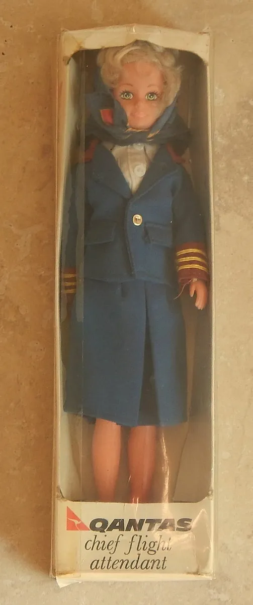 Vintage Qantas Chief Flight Attendant Doll - Image 4