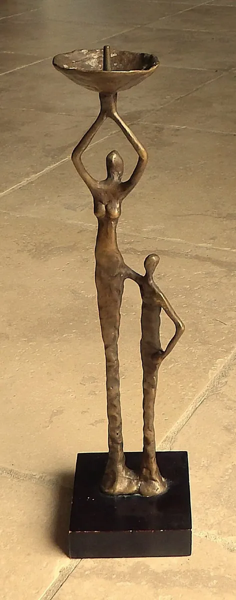 Giacometti Style Candleholder Figurine - Image 1