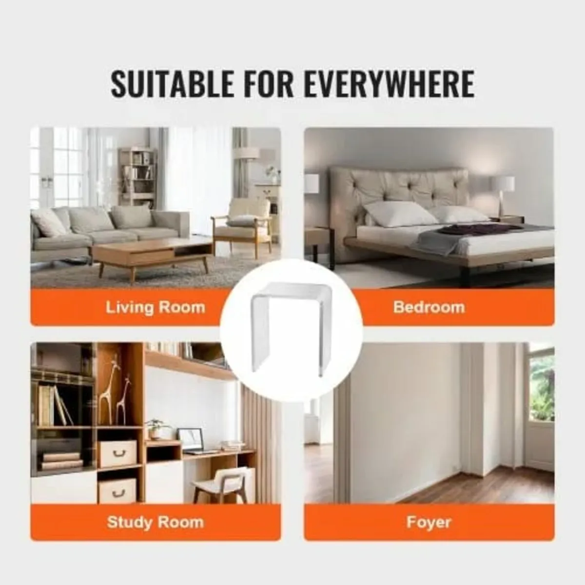 Acrylic End Table, C-Shaped Lucite Side Table, Cle - Image 4