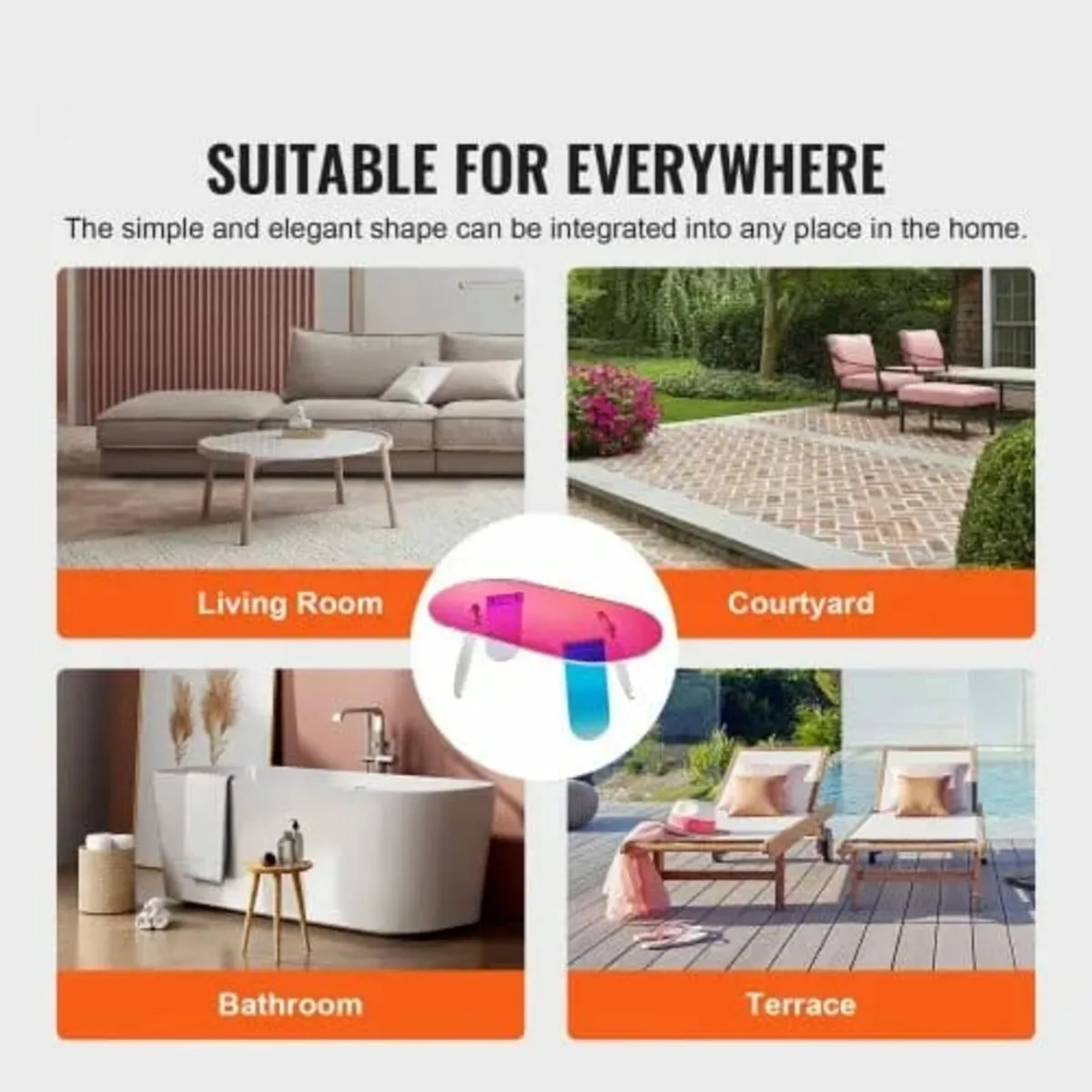 Acrylic Coffee Table, Iridescent Acrylic End Table - Image 3