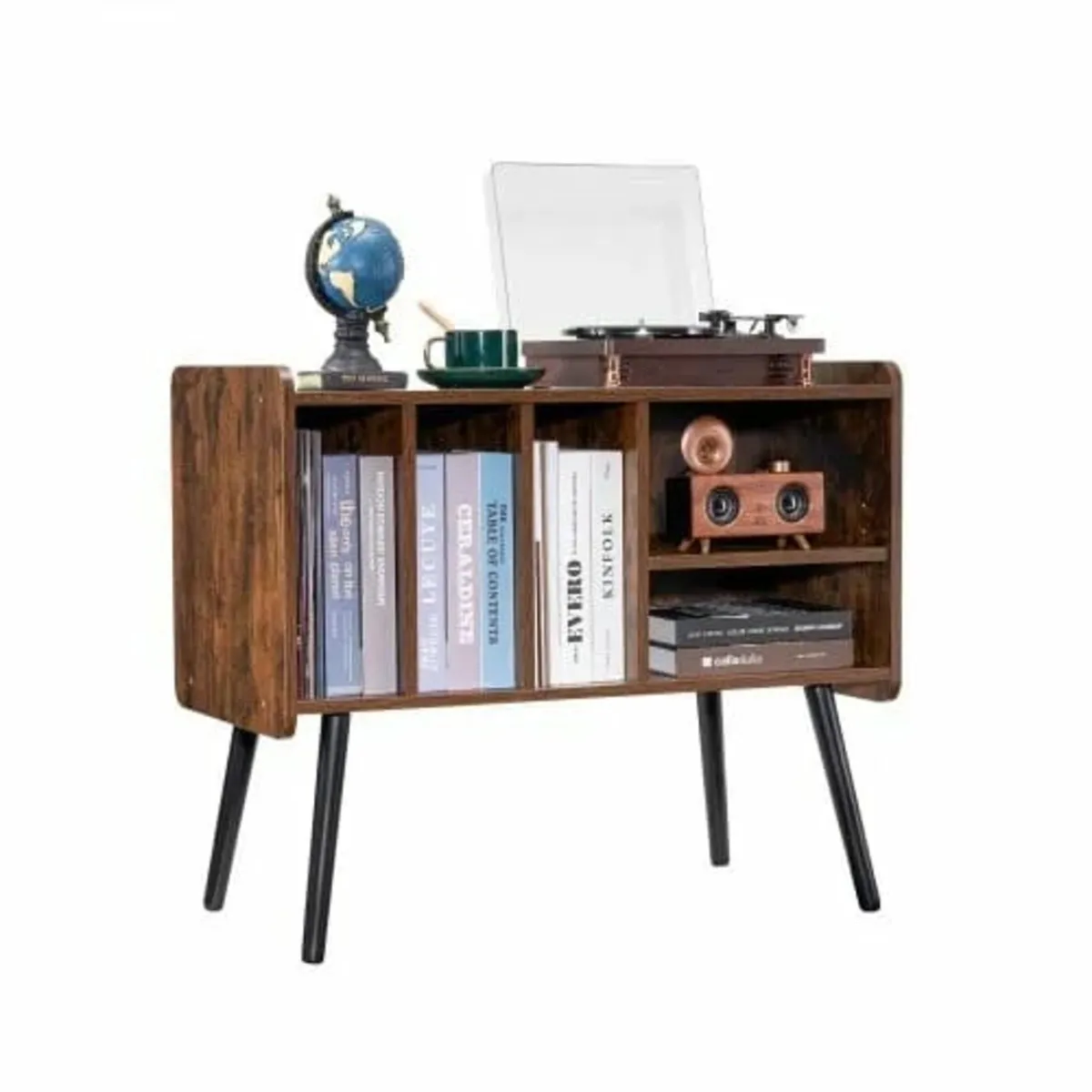 Record Player Stand, Turntable Stand Holds Up to 2 - Image 1