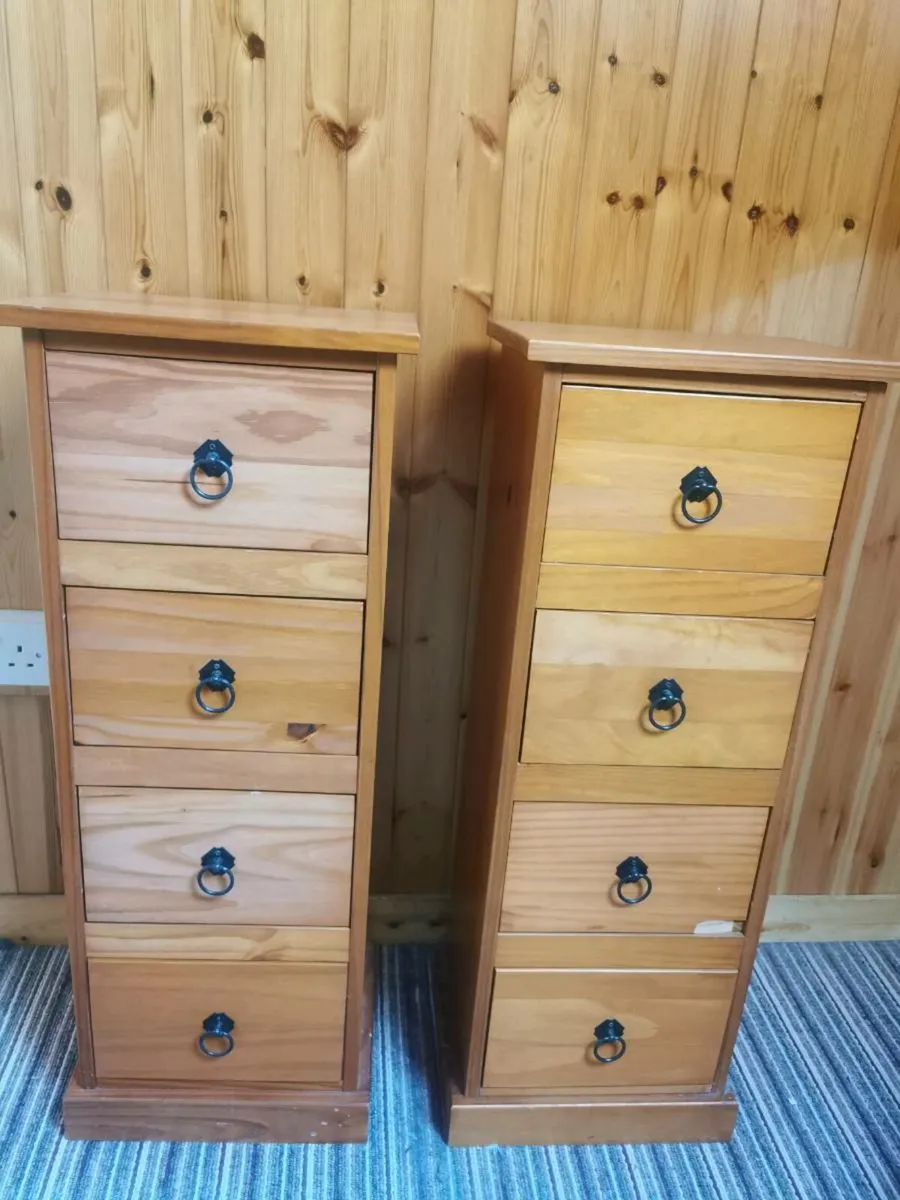 Tall Bedside Lockers X 2 - Image 1