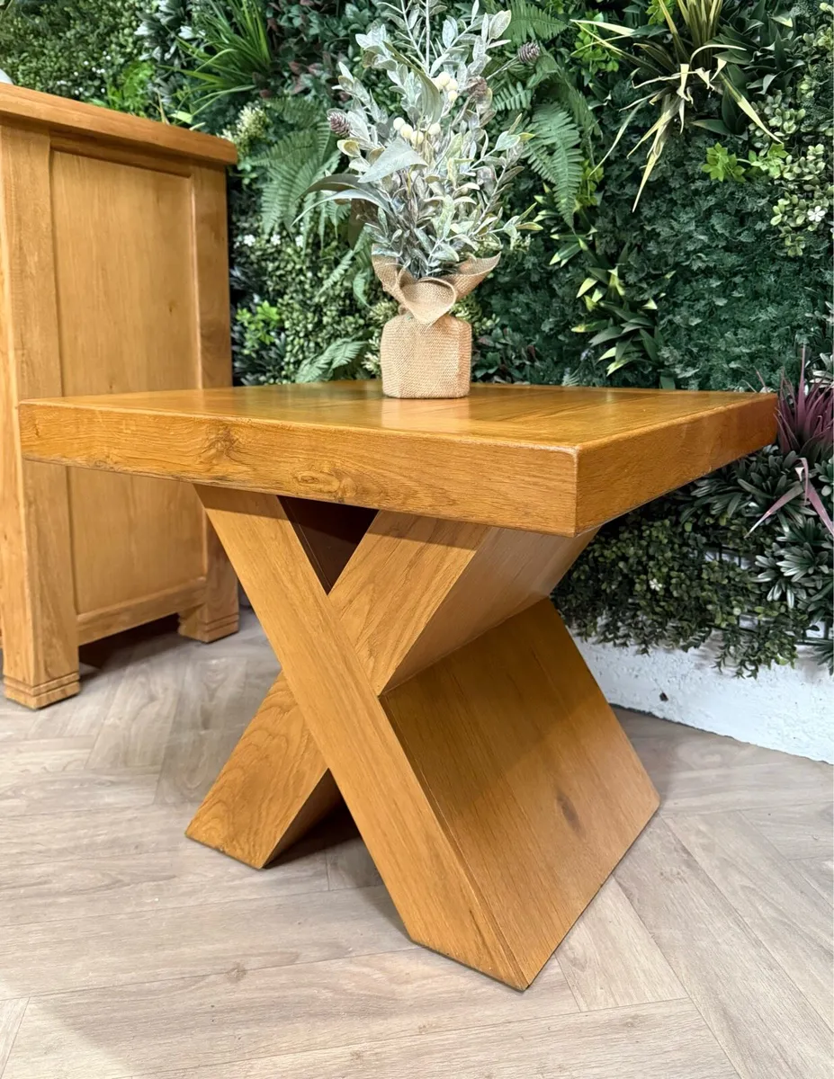 Oak X-range side table - Image 1