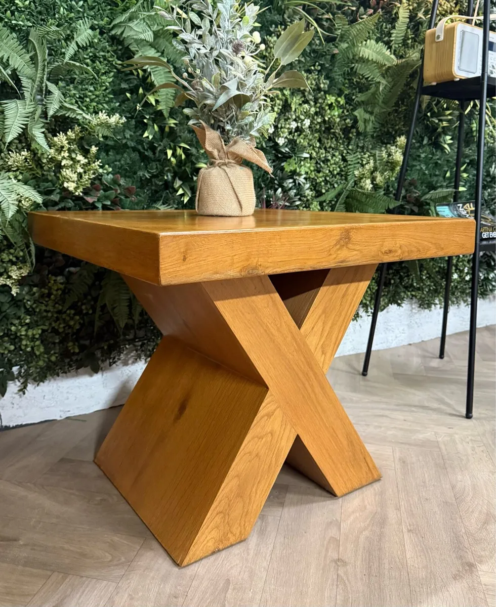 Oak X-range side table - Image 2