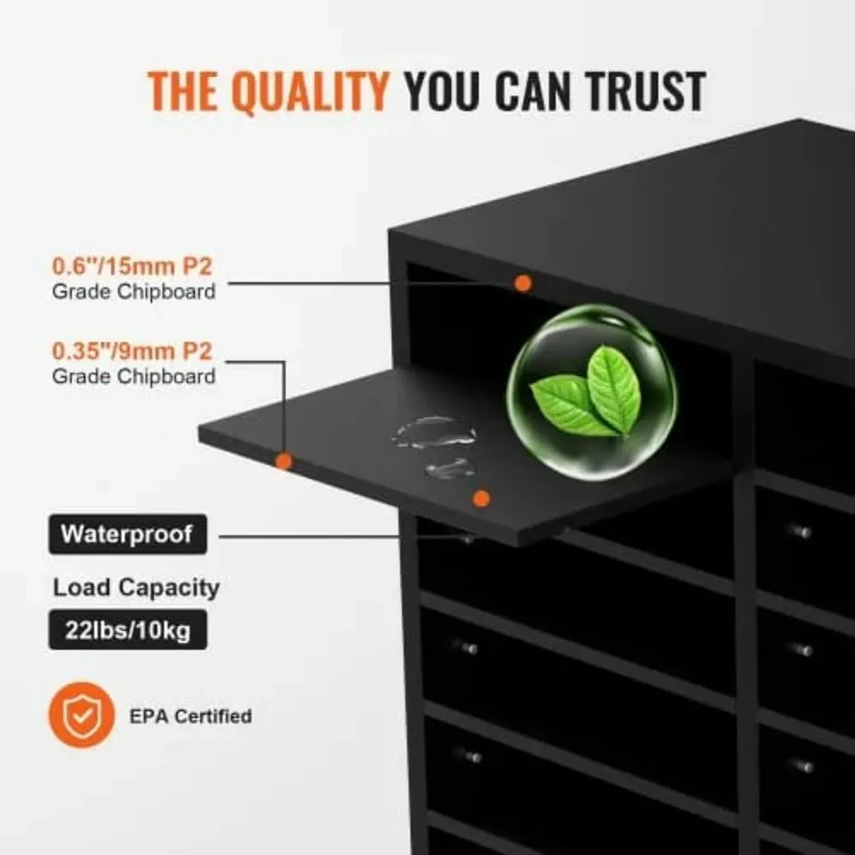 Wood Literature Organizer, 12 Compartments, File S - Image 3