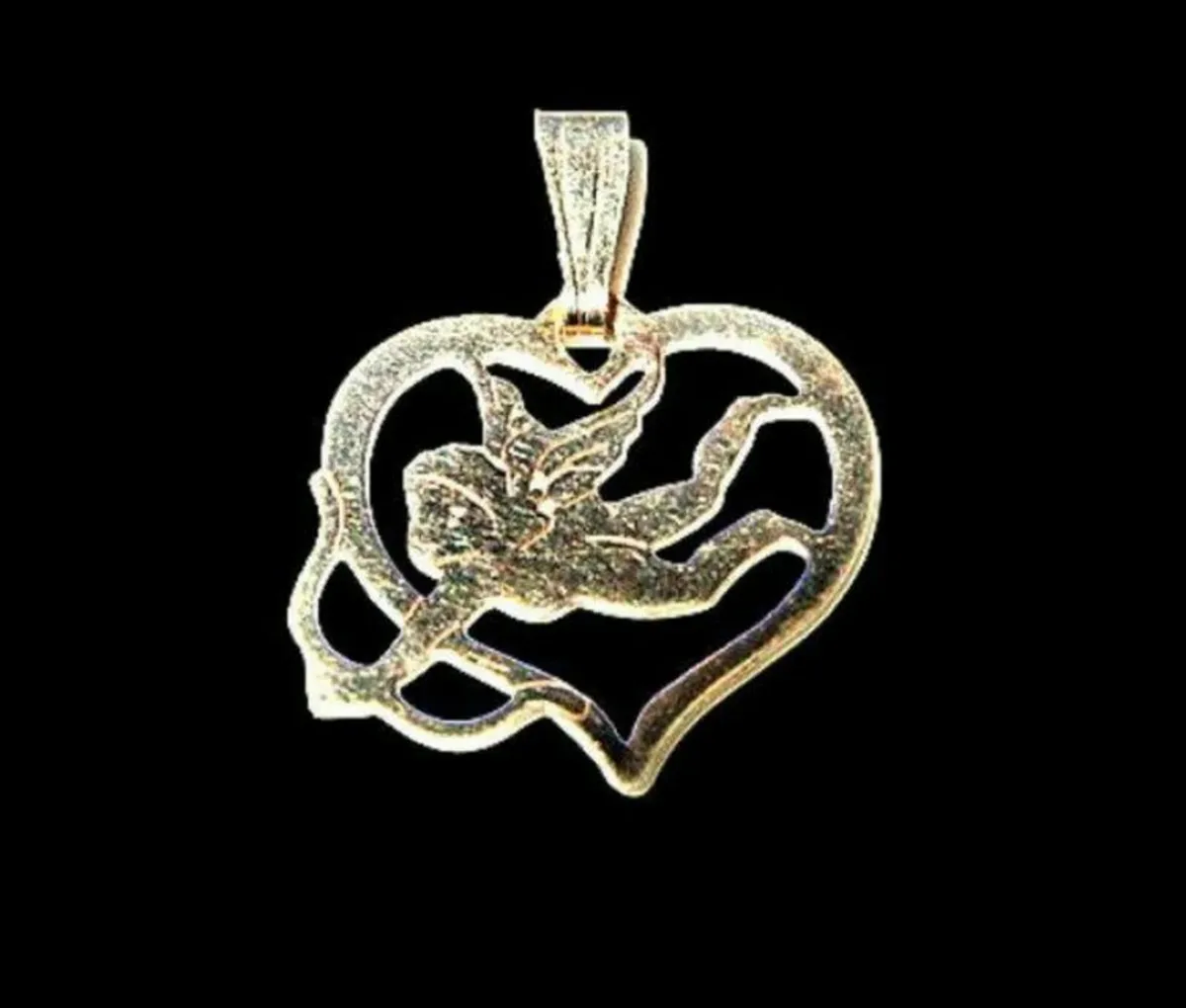 Vintage Hallmarked 9ct Gold Cupid Pendant/Charm - Image 1
