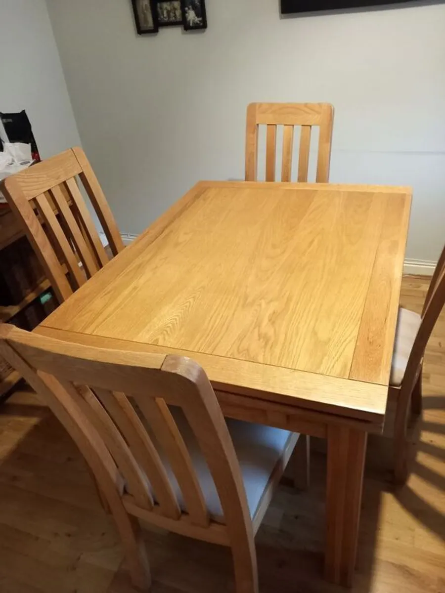 Dining table and 4 chairs great condition - Image 1