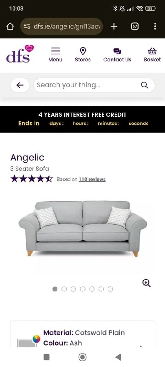 3 seater sofa couch and armchair - Image 3