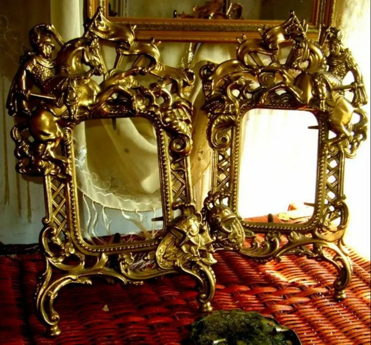Pair Of Substantial Brass Photo Frames - Image 3