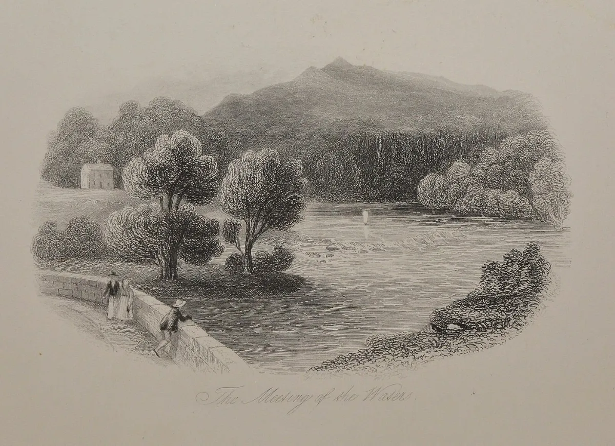 Meeting of the Water 1863 Antique Print - Image 2