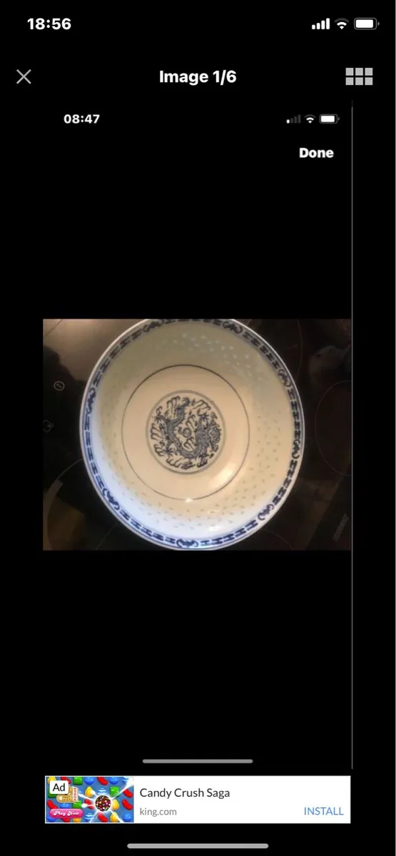 Antique Chinese Dragon Rice Bowl - Image 1