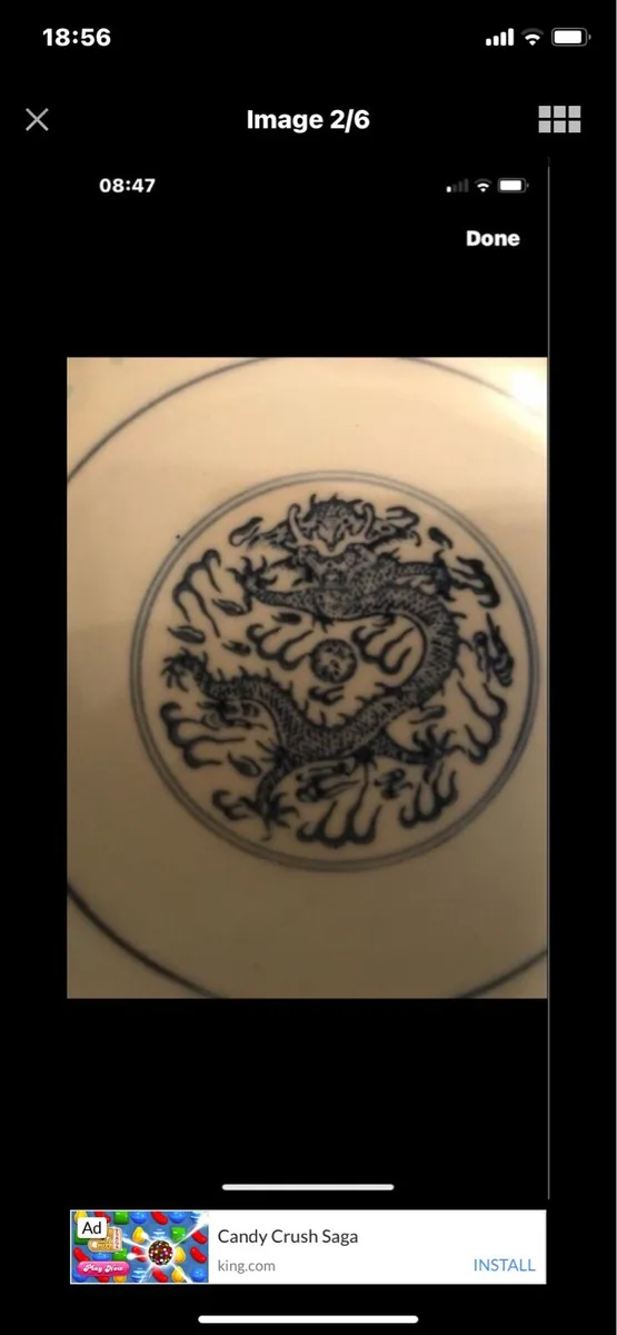 Antique Chinese Dragon Rice Bowl - Image 2