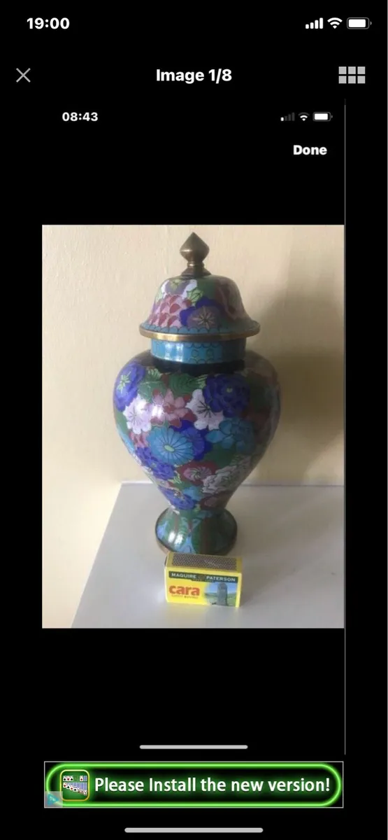 Antique/ Vintage Cloissonne Vase - Image 1