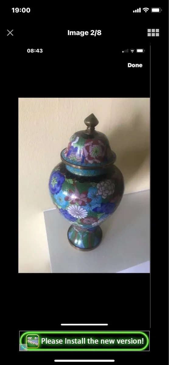 Antique/ Vintage Cloissonne Vase - Image 2