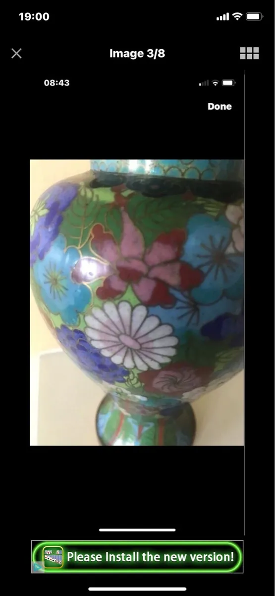 Antique/ Vintage Cloissonne Vase - Image 3