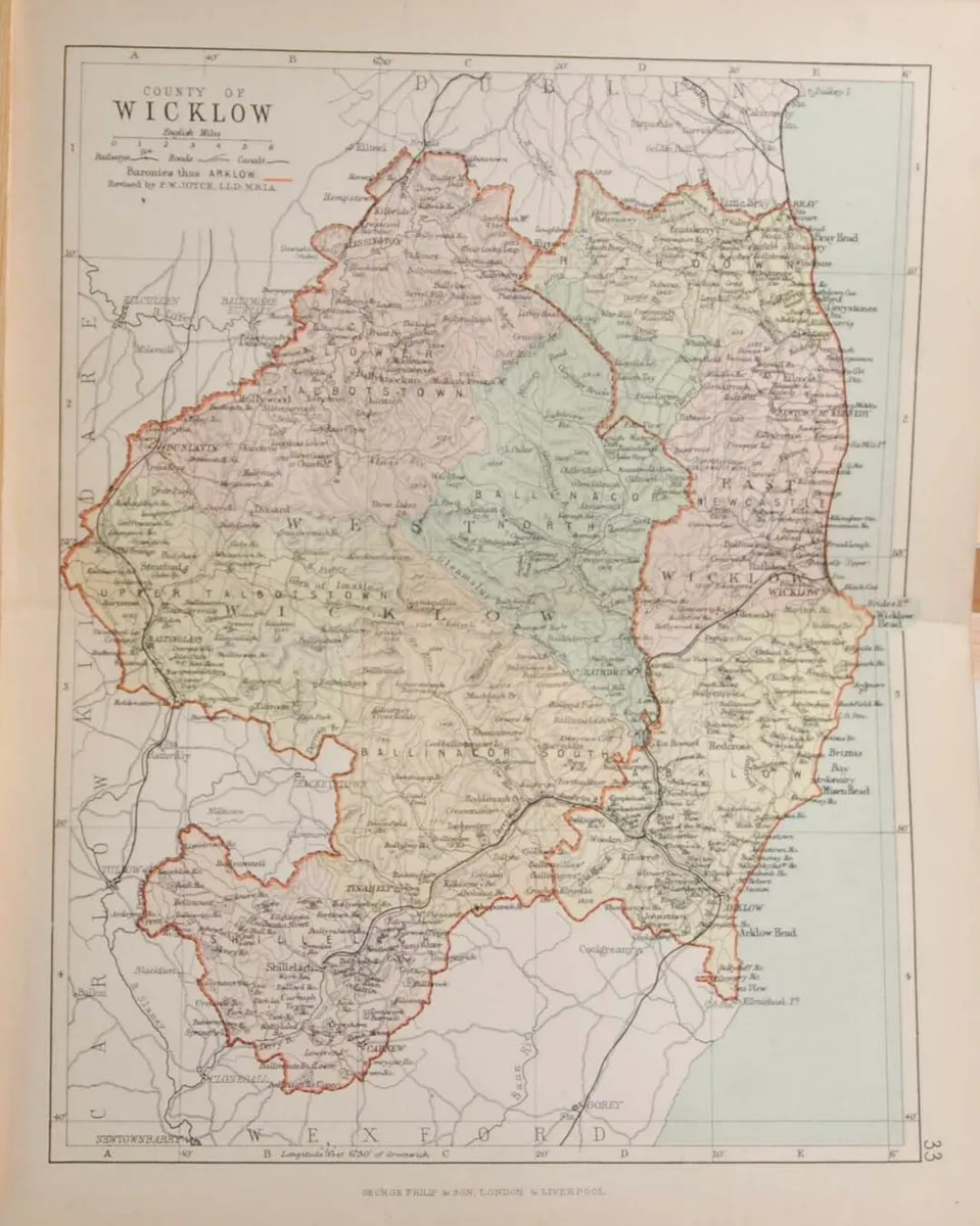 Antique Colour Map of The County of Wicklow - Image 1