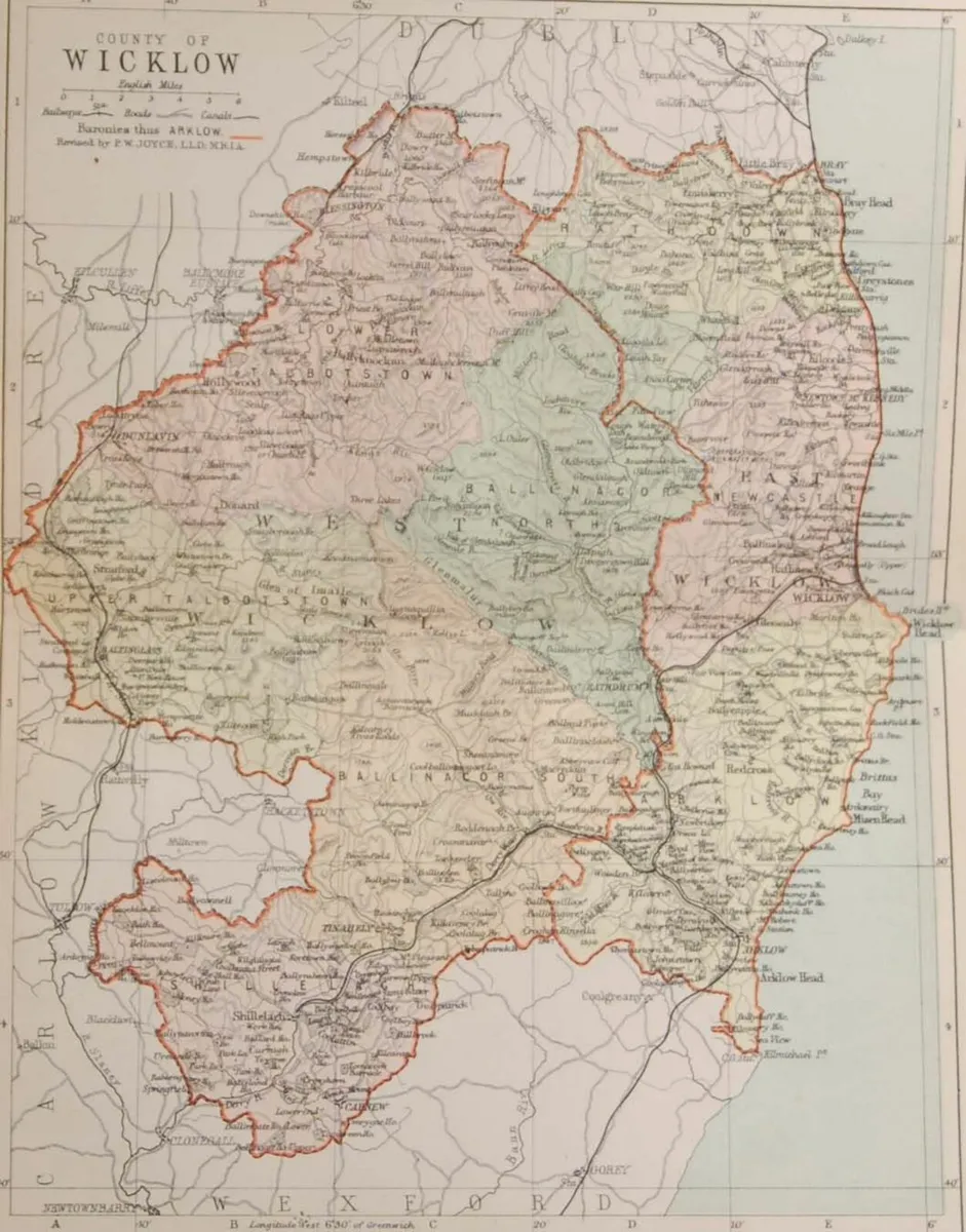 Antique Colour Map of The County of Wicklow - Image 2