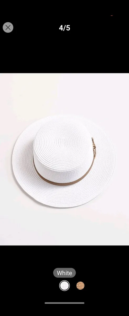 New white elegant hat - Image 2