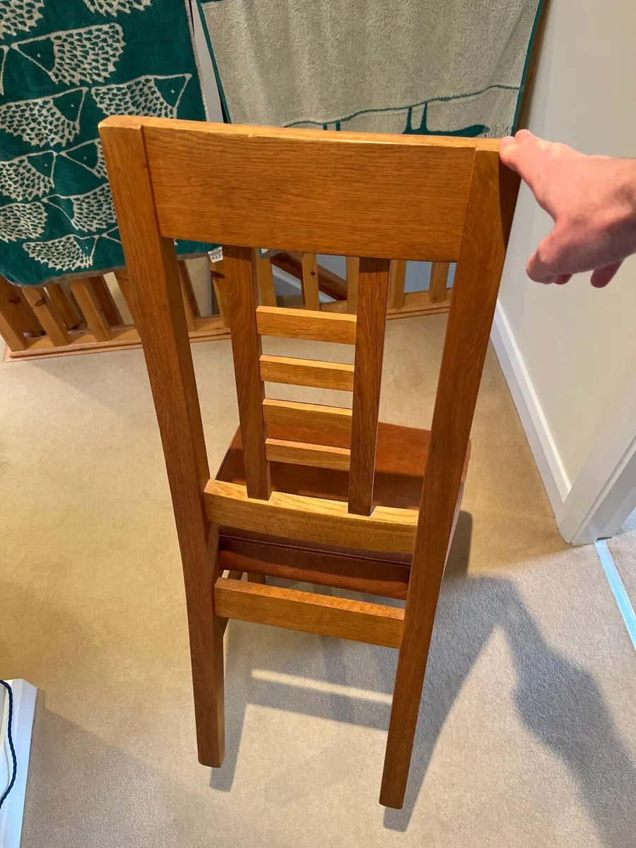 Oak hardwood dining chair - Image 3