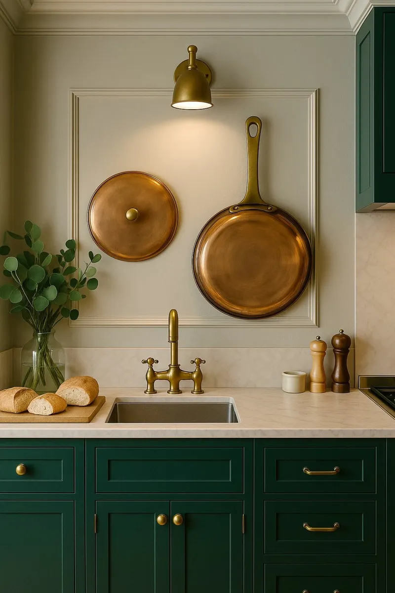 antique FRENCH COPPER pan kitchen cottage pub cave - Image 1