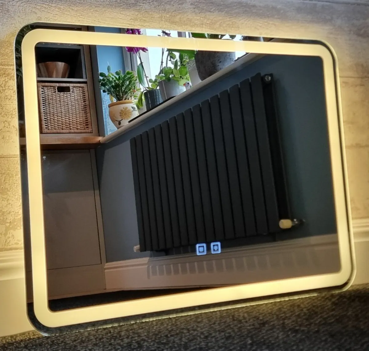 LED Mirror Makeup Antifog Dual LED 80x60cm - Image 3