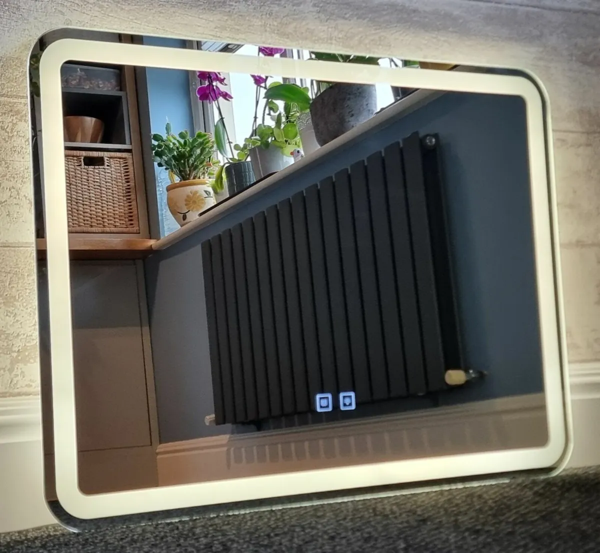 LED Mirror Makeup Antifog Dual LED 80x60cm - Image 4