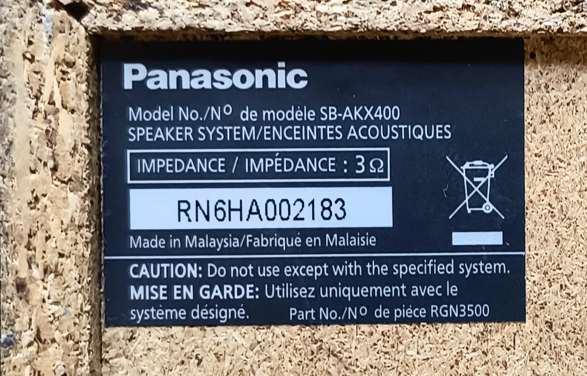 SpeakerPanasonic SB-AKX400 - Image 2