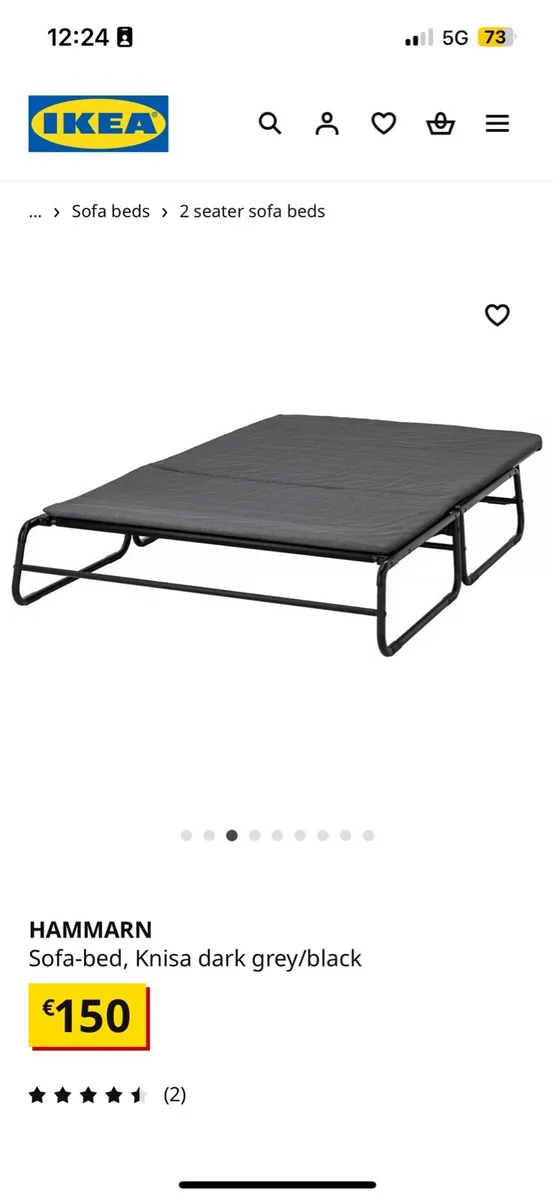 IKEA 2 seater couch, fold our bed - Image 3