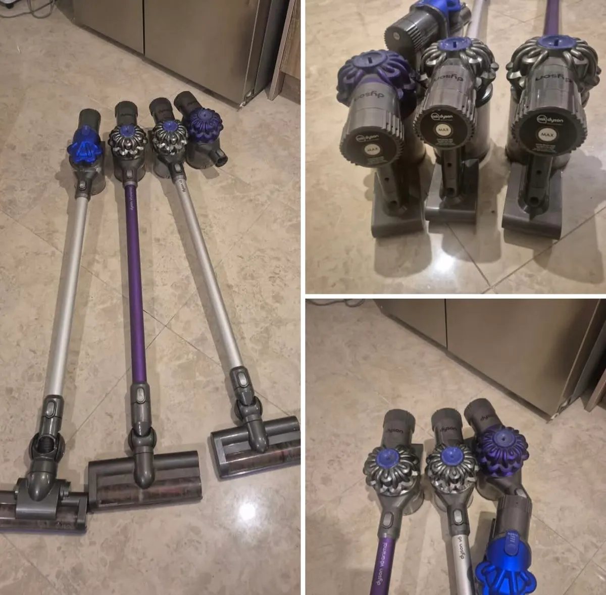 job lot of 4 Cordless Dyson Hoovers have no charge - Image 1