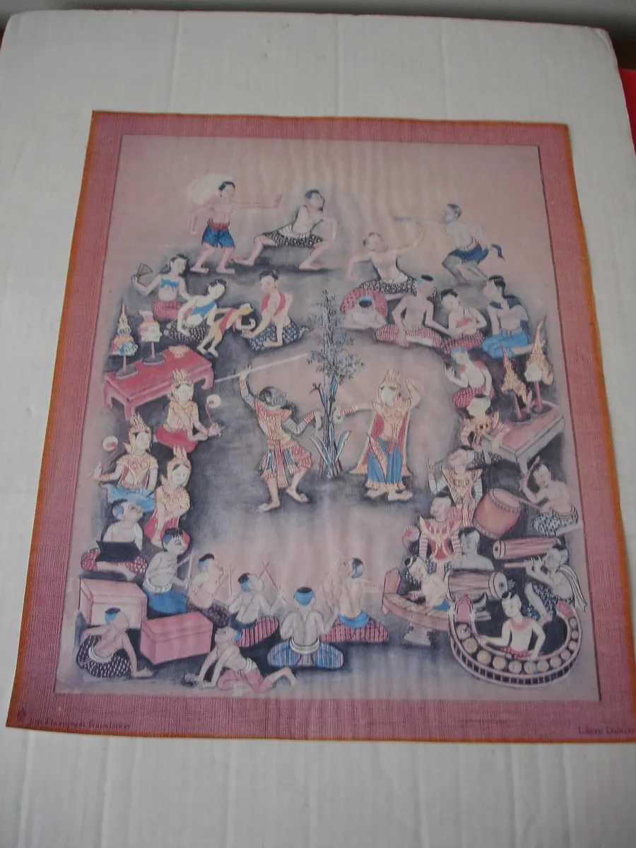 Six Coloured Prints Traditional Thai Life - Image 4