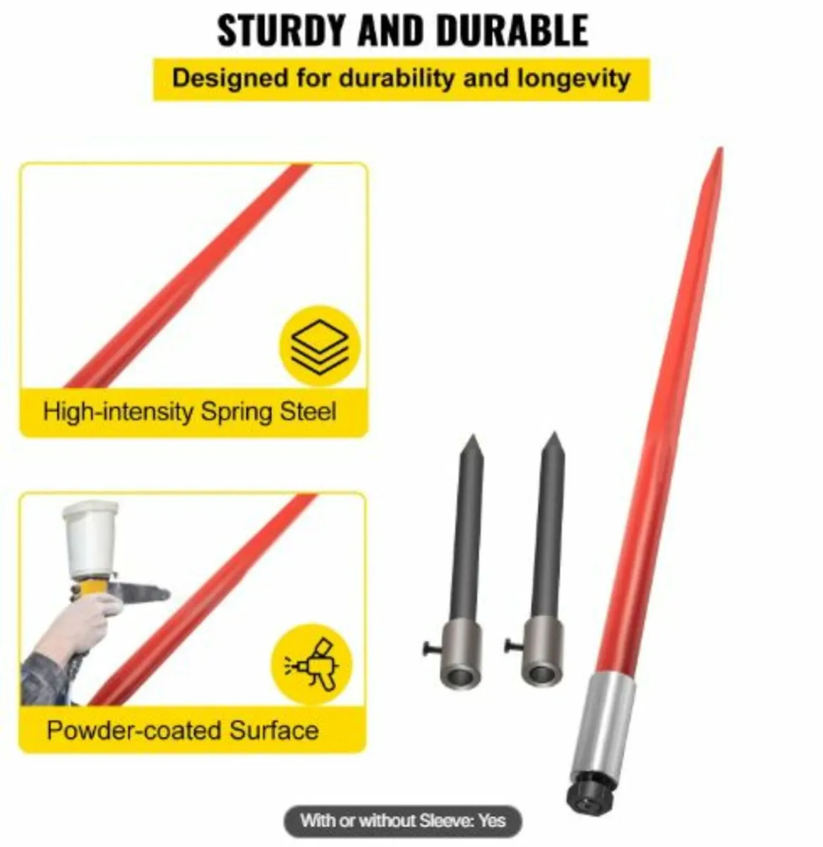 Hay Spear 49" Bale Spear 3000 lbs Capacity, Bale - Image 3