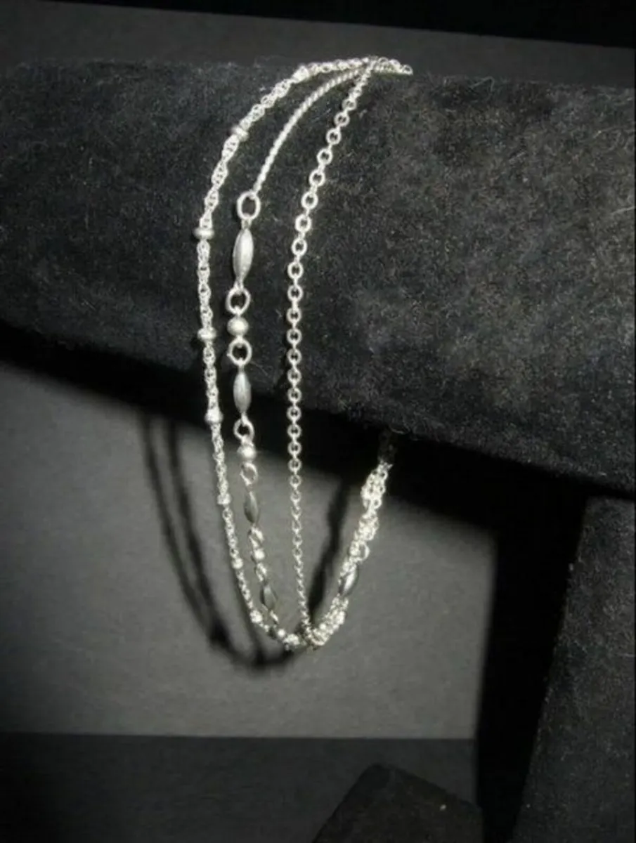 Vintage Silver Trilogy Chain Bracelet - Image 1