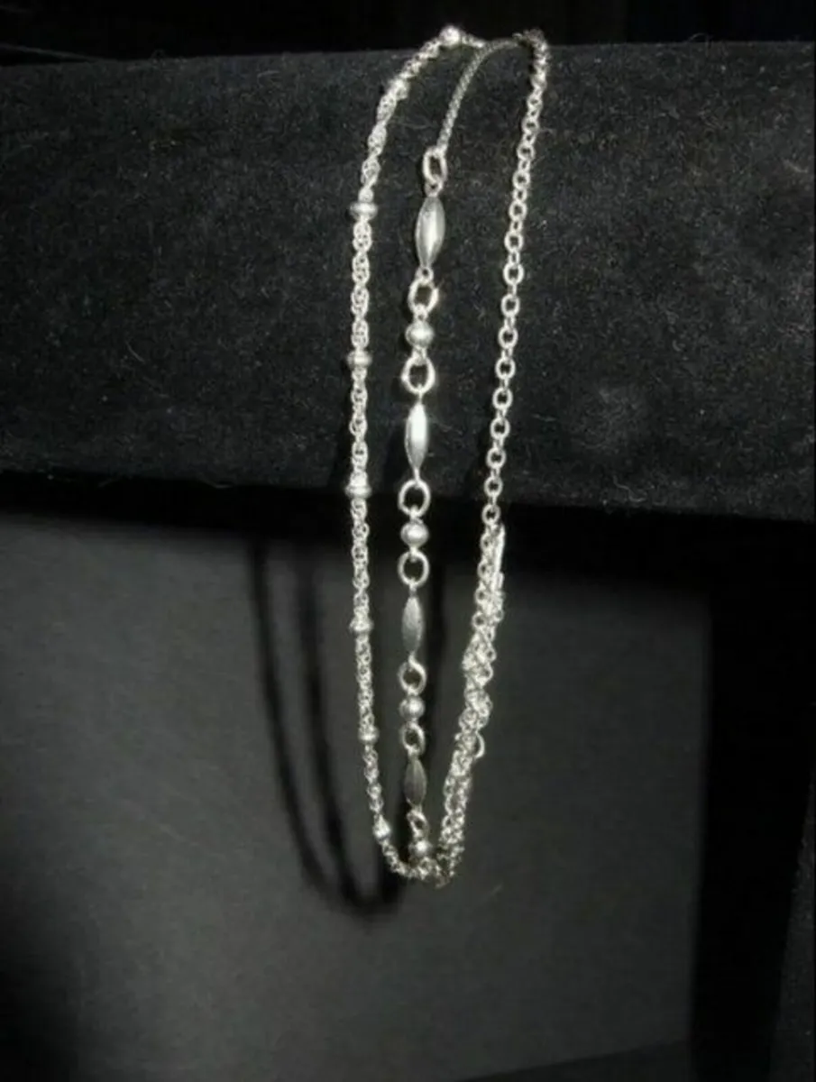 Vintage Silver Trilogy Chain Bracelet - Image 3