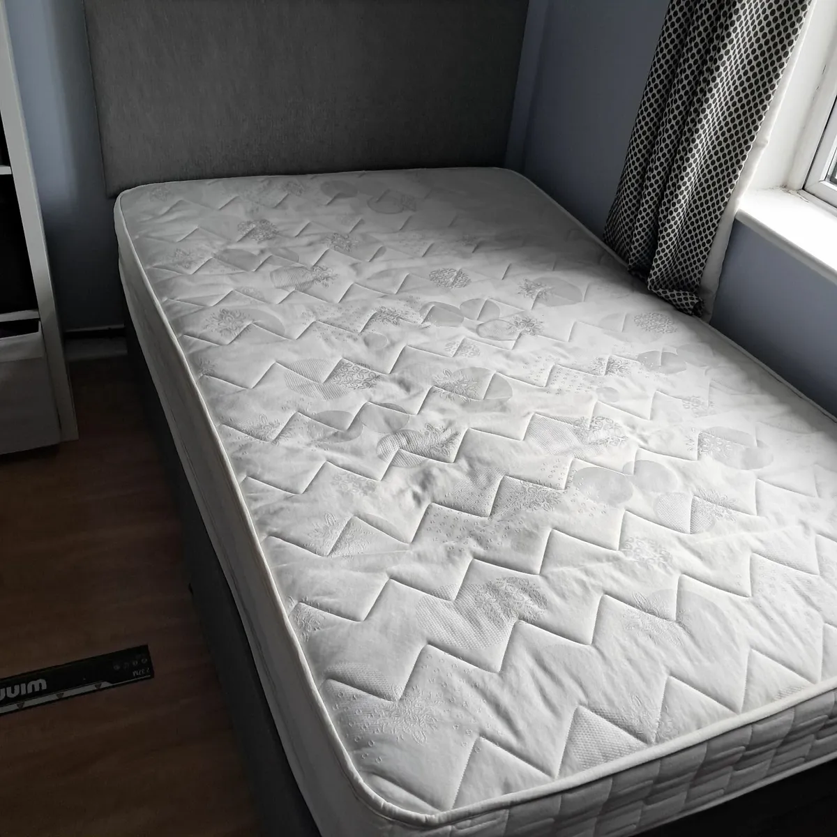 4ft Bed, mattress, headboard - Image 1