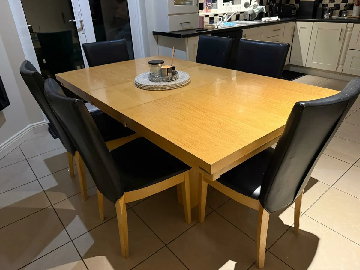 Table & Six Chairs - Image 3