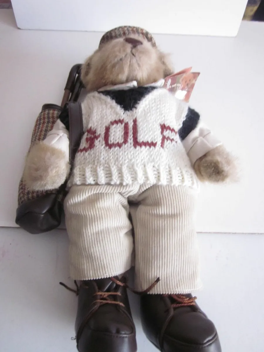 Golf Hogie Teddy Bear /Golf Clubs Doll - Image 3