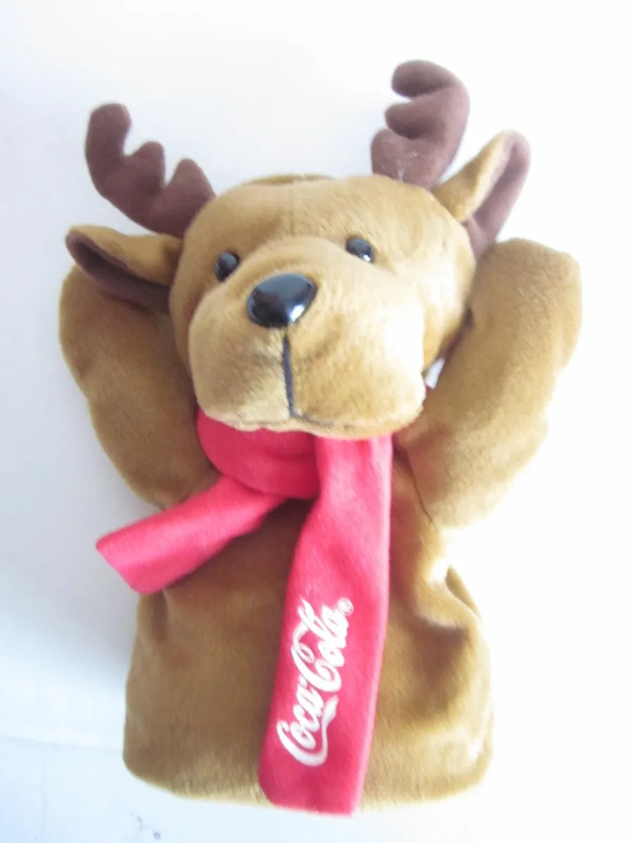 Coca -Cola Reindeer Christmas Hand Puppet - Image 1