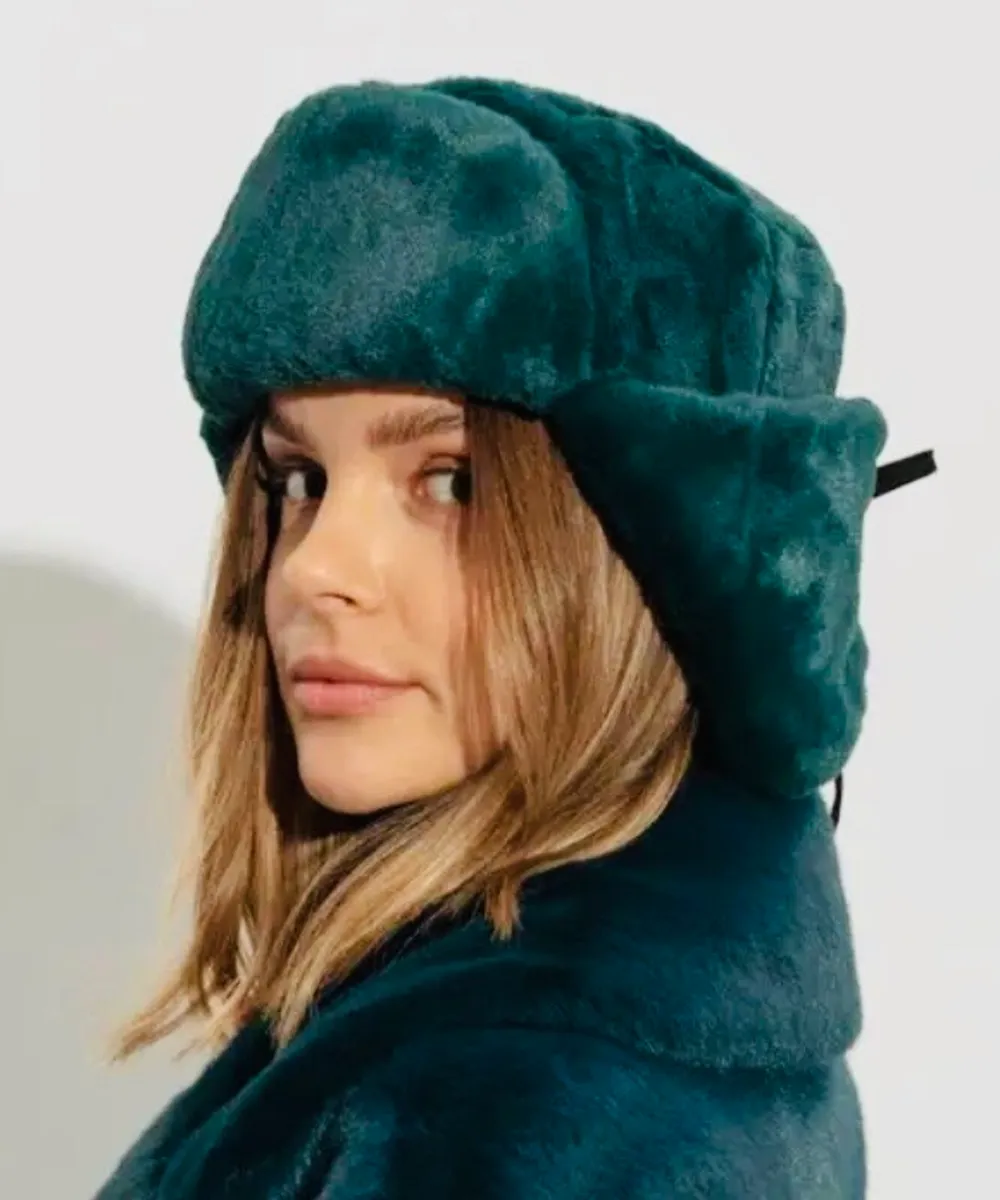 Paul Smith Green Faux Fur Trapper hat - Image 1