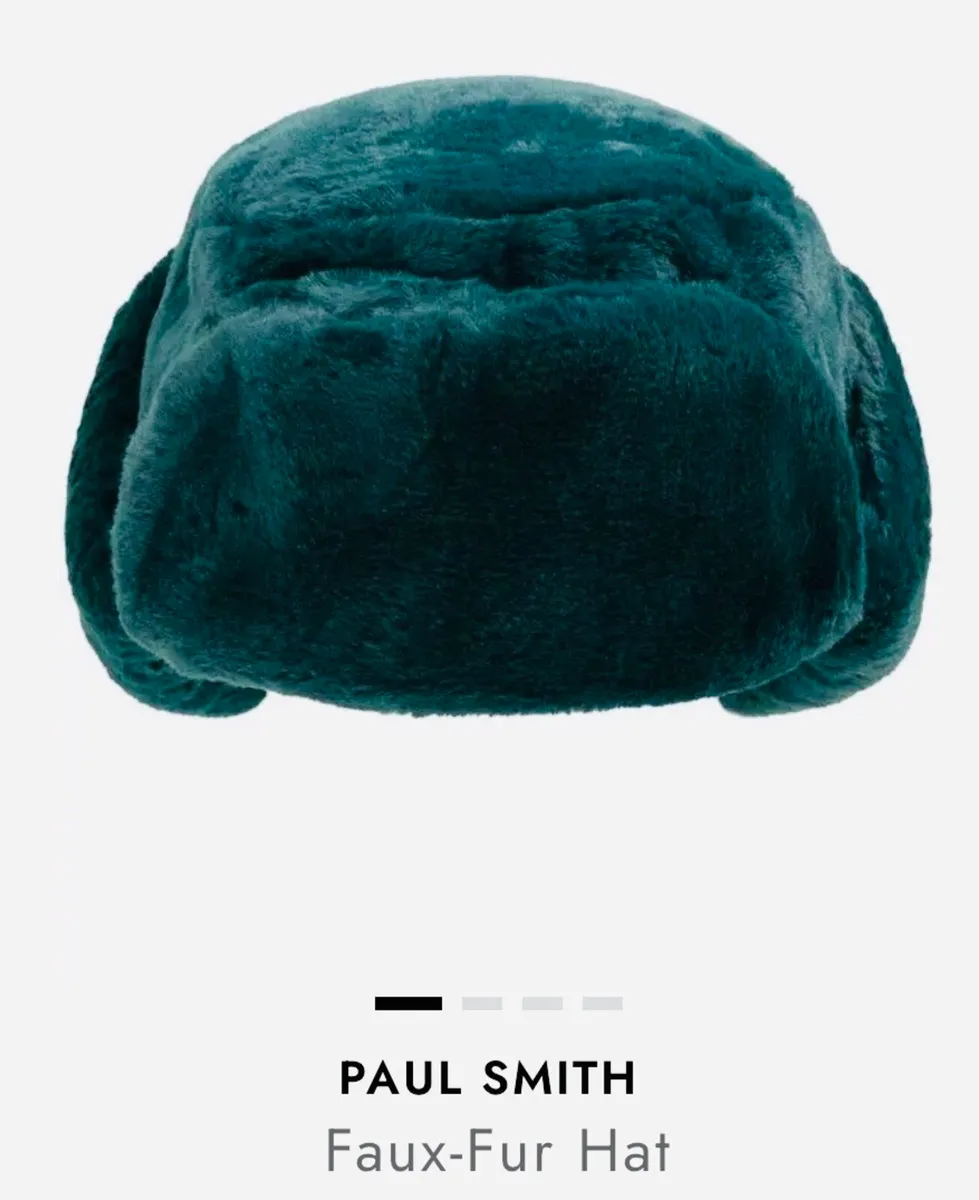Paul Smith Green Faux Fur Trapper hat - Image 3